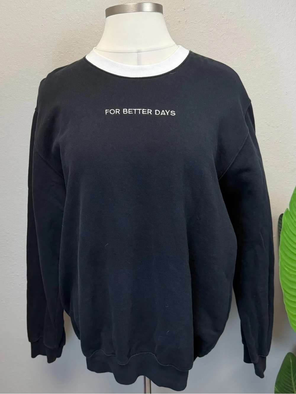 For Days Black "For Better Days" Vintage Crewneck Sweatshirt - Size XXL